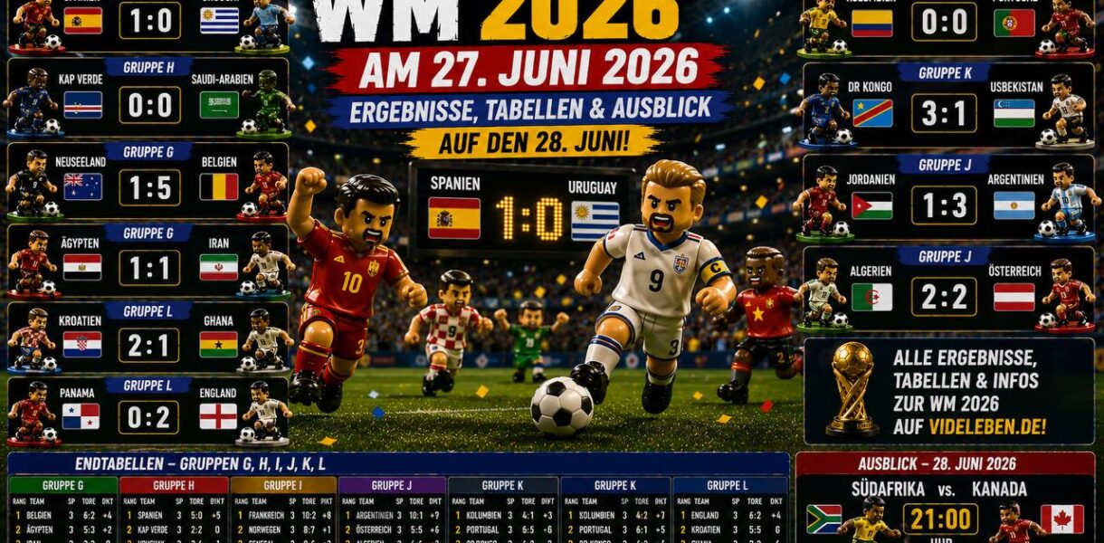 WM 2026 am 27. Juni - Ergebnisse Tabellen und Ausblick