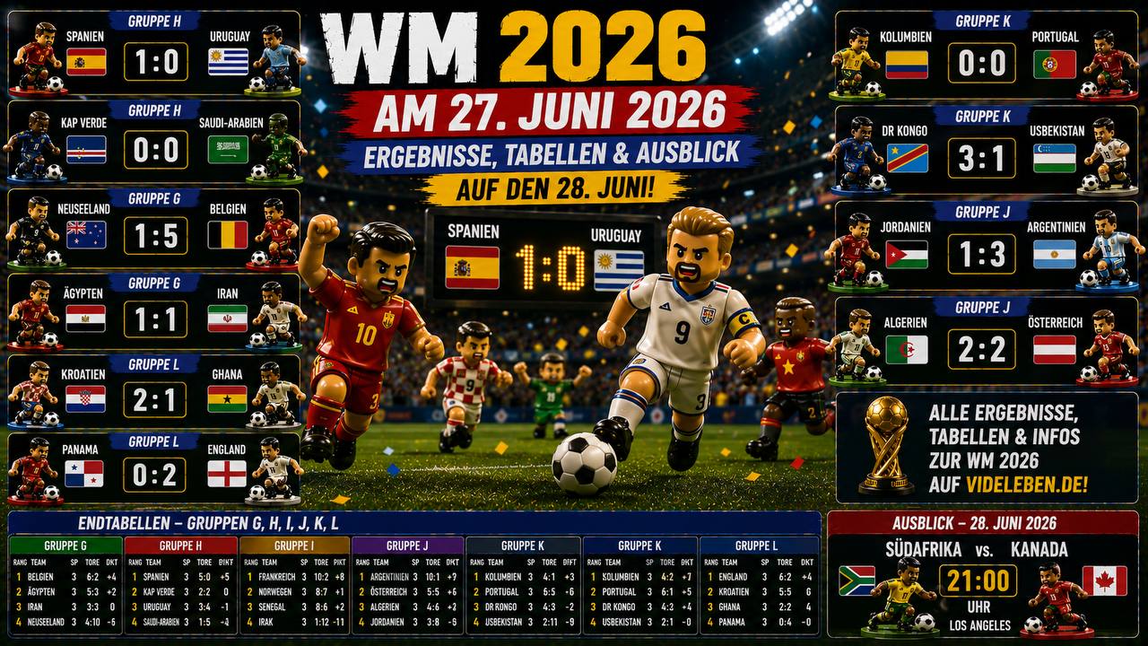 WM 2026 am 27. Juni – Ergebnisse, Tabellen und Ausblick auf den 28. Juni
