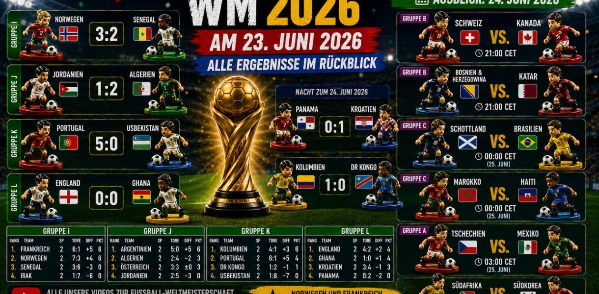 WM 2026 am 23. Juni – Spielbericht und Ergebnisse