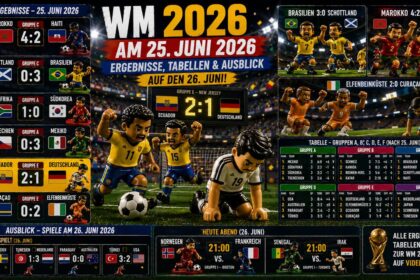 WM 2026 am 25. Juni – Ergebnisse, Tabellen und Ausblick auf den 26. Juni