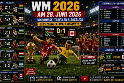 WM 2026 am 28. Juni – Gruppenphase endet, Sechzehntelfinale beginnt ⚽