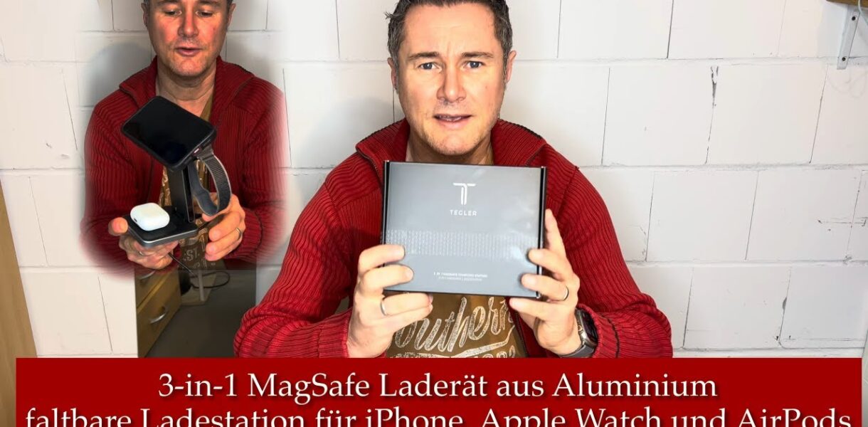 Tegler 3-in-1 MagSafe Ladegerät – kabellose Ladestation für iPhone Apple Watch AirPods