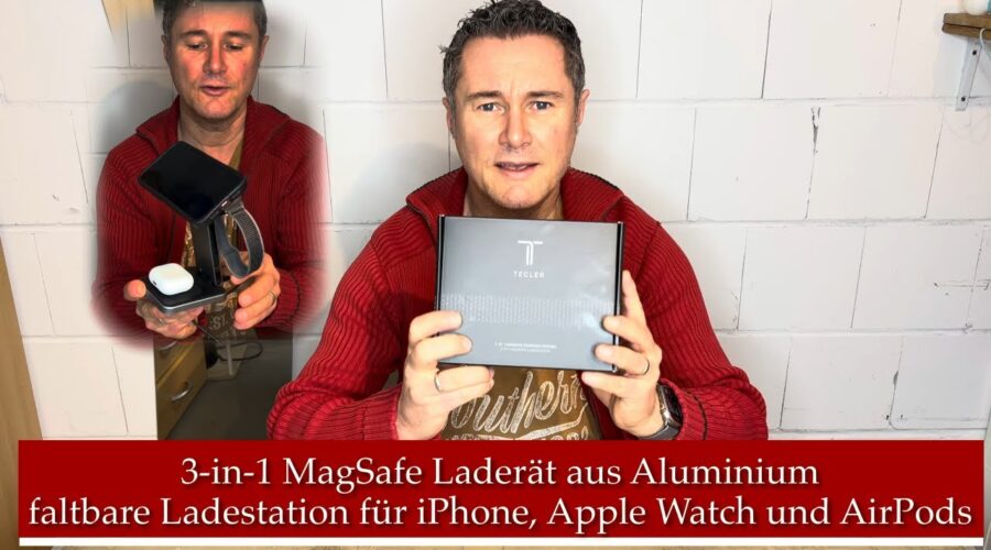 Tegler 3-in-1 MagSafe Ladegerät – kabellose Ladestation für iPhone Apple Watch AirPods