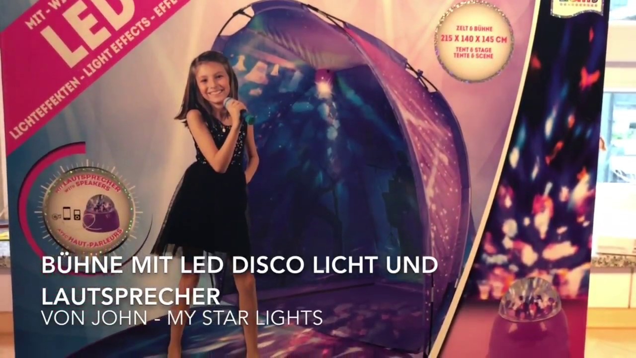 Bühne mit LED Disco Licht und Lautsprecher Test – Partyspaß für Kinder