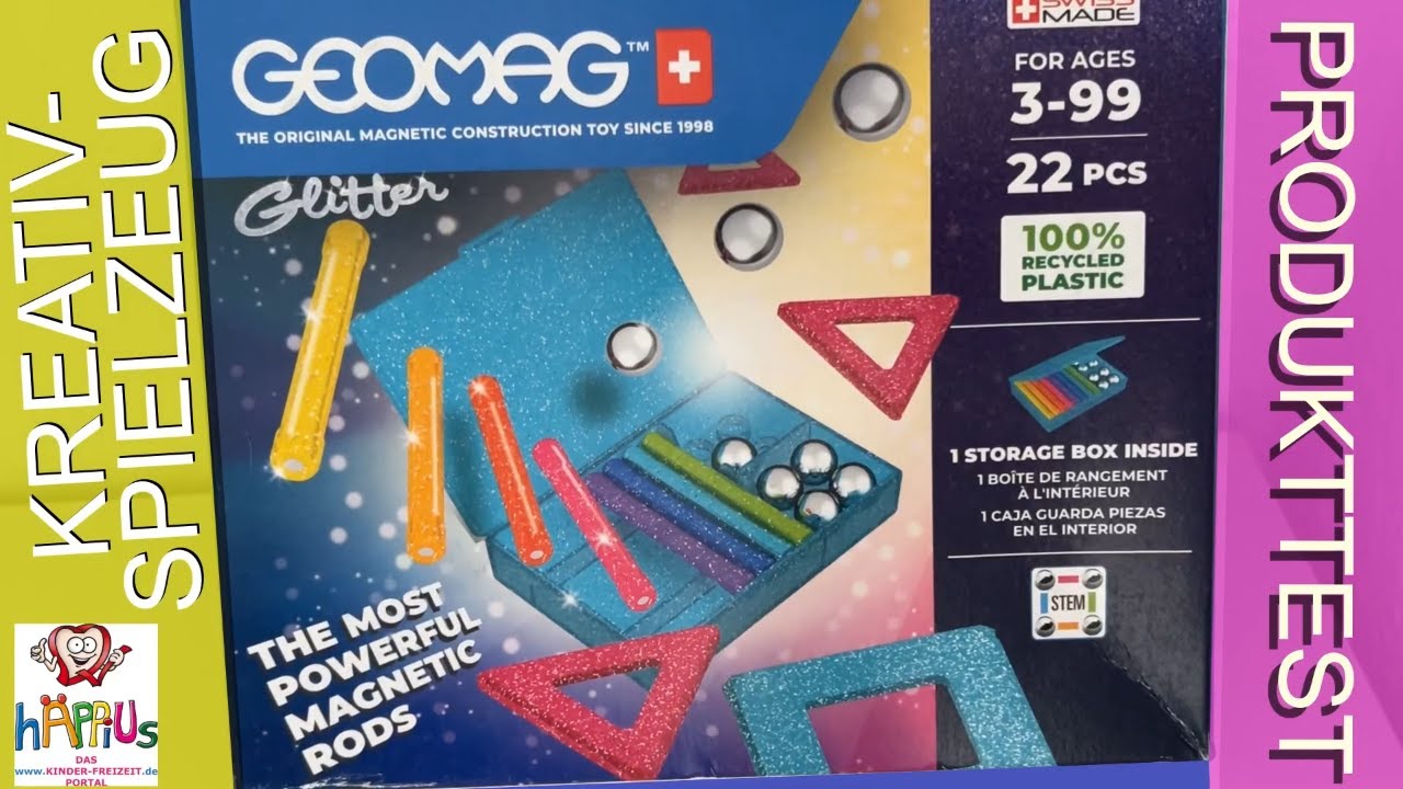 Geomag Classic Glitter Panels Recycled 22 Teile Test – Magnetspielzeug