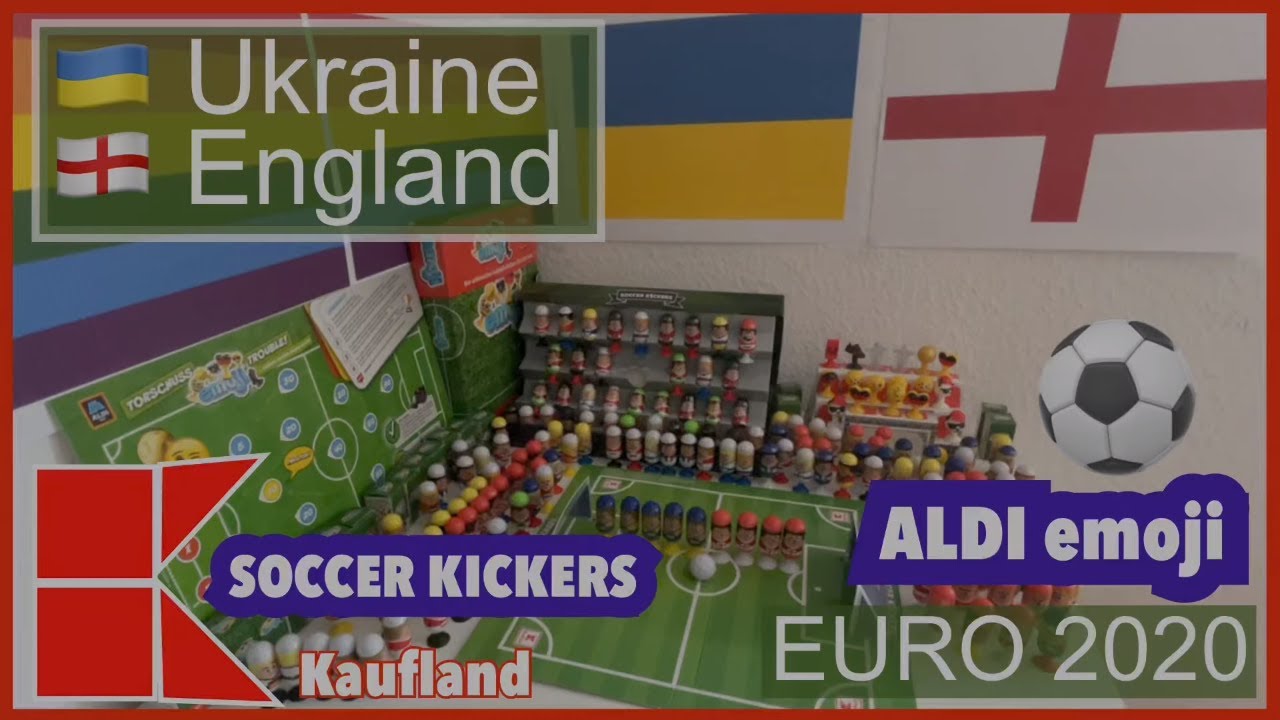 Viertelfinale Ukraine England gespielt mit den Kaufland Soccer Kickers und den ALDI Emojis