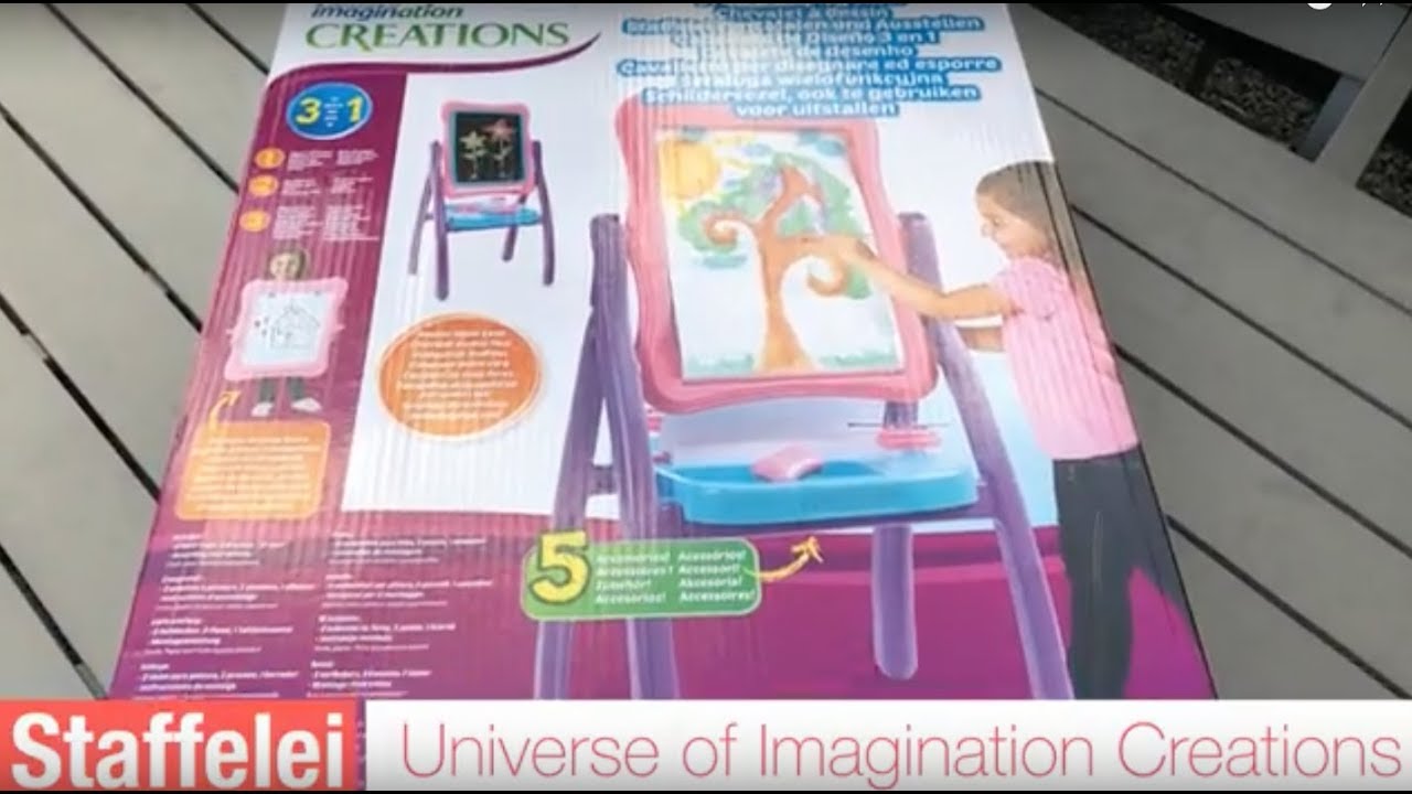 Staffelei Universe of Imagination Creations Test – Kinderstaffelei für kleine Künstler
