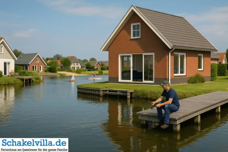 Angeln am Ferienhaus in Makkum – Vom Steg und Boot am IJsselmeer