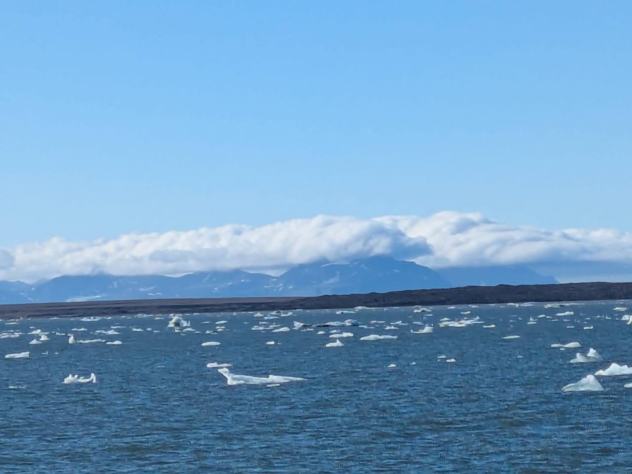 Katamaranfahrt durch den Eisfjord vor Spitzbergen – Treibeis und arktische Berglandschaft
