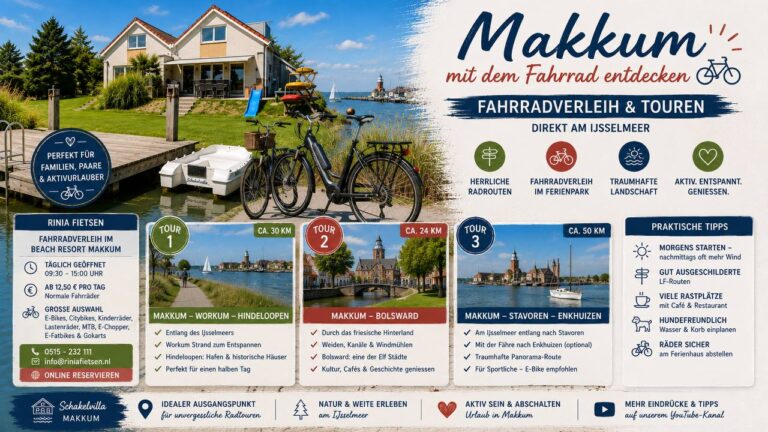 Makkum Fahrradverleih – Radtouren am IJsselmeer mit Rinia Fietsen