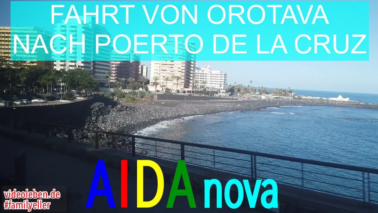 Fahrt nach Puerto de la Cruz auf Teneriffa von La Orotava