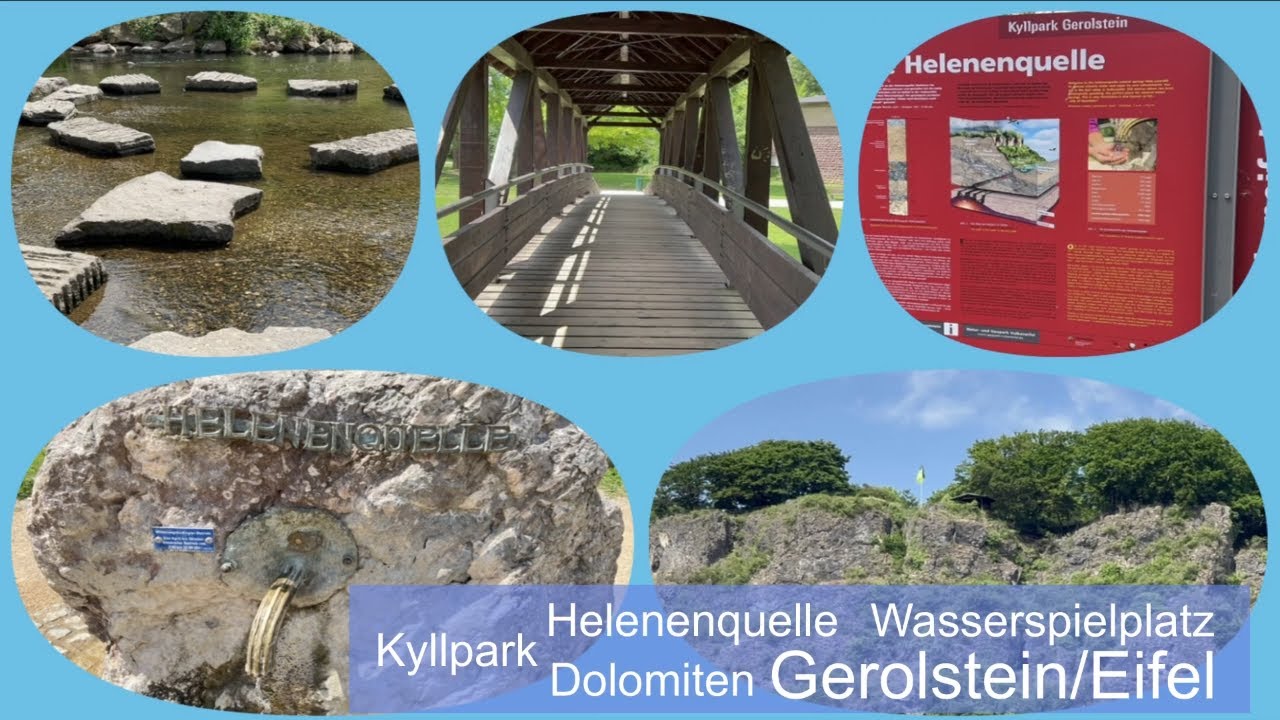 Gerolstein in der Eifel – Blick auf die Gerolsteiner Dolomiten vom Kyllpark aus