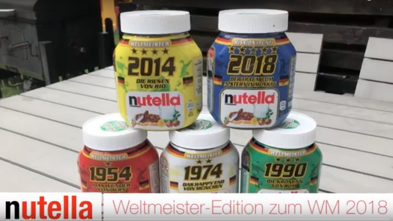 nutella Weltmeister-Edition zur WM 2018