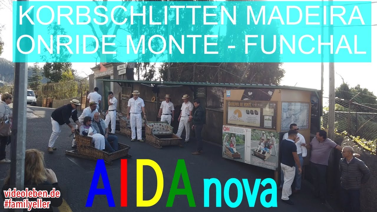 Korbschlittenfahrt von Monte nach Funchal auf Madeira