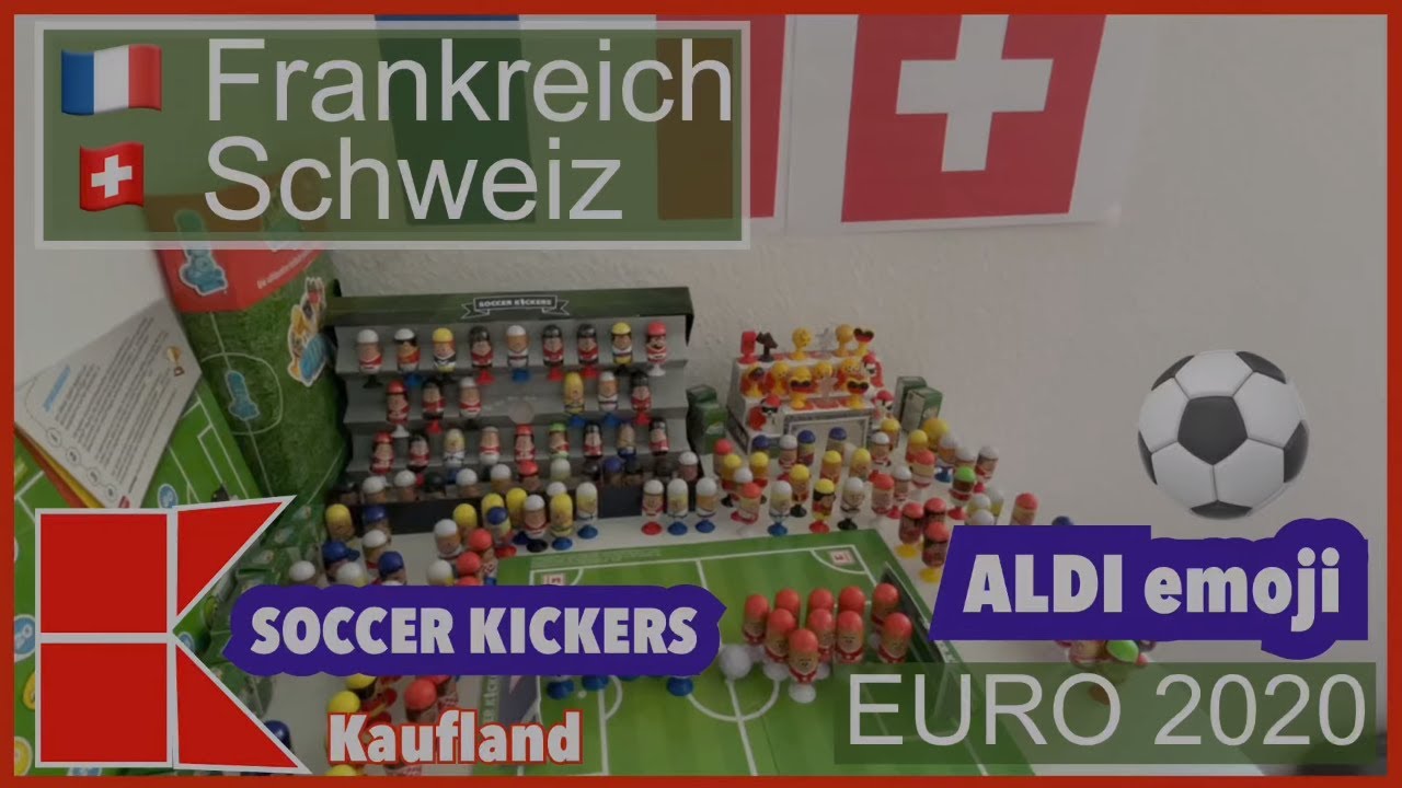 Achtelfinale Frankreich Schweiz gespielt mit den Kaufland Soccer Kickers und den ALDI Emojis