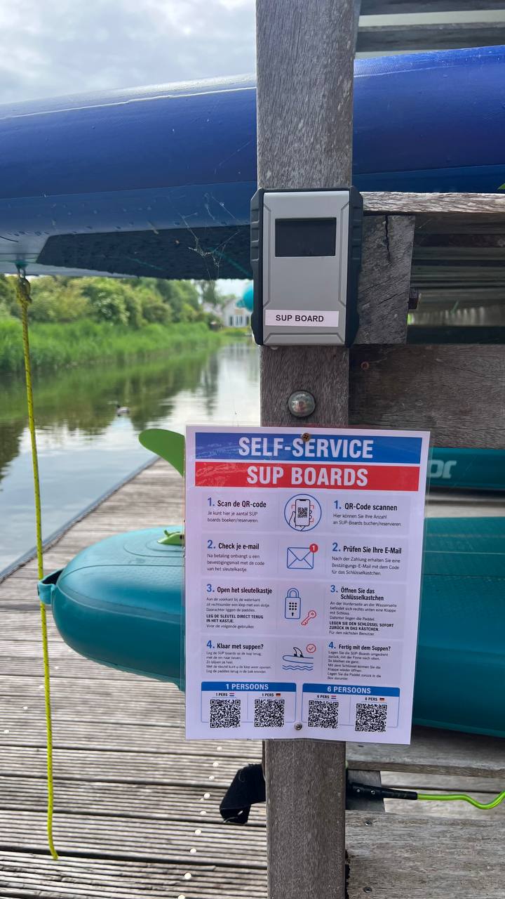 SUP-Boards Self-Service in Makkum – Anleitung zur Selbstausleihe
