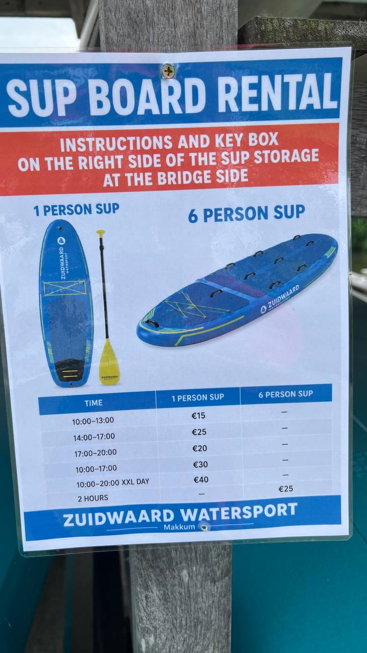 SUP-Ausleihstation in Makkum