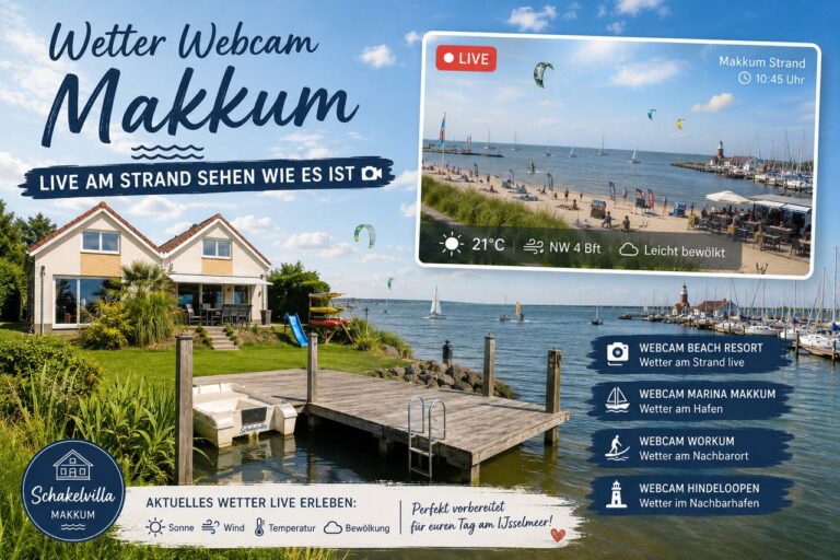 Wetter Webcam Makkum – Live-Blick auf den Strand am IJsselmeer