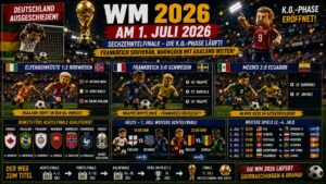 WM 2026 am 1. Juli – Sechzehntelfinale: Frankreich souverän, Norwegen mit Haaland weiter
