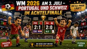 WM 2026 am 3. Juli – Portugal und Schweiz im Achtelfinale, Aus für Kroatien und Algerien