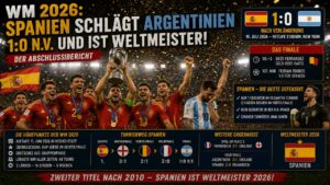 WM 2026 Spanien Weltmeister Poster - WM-Finale Spanien gegen Argentinien