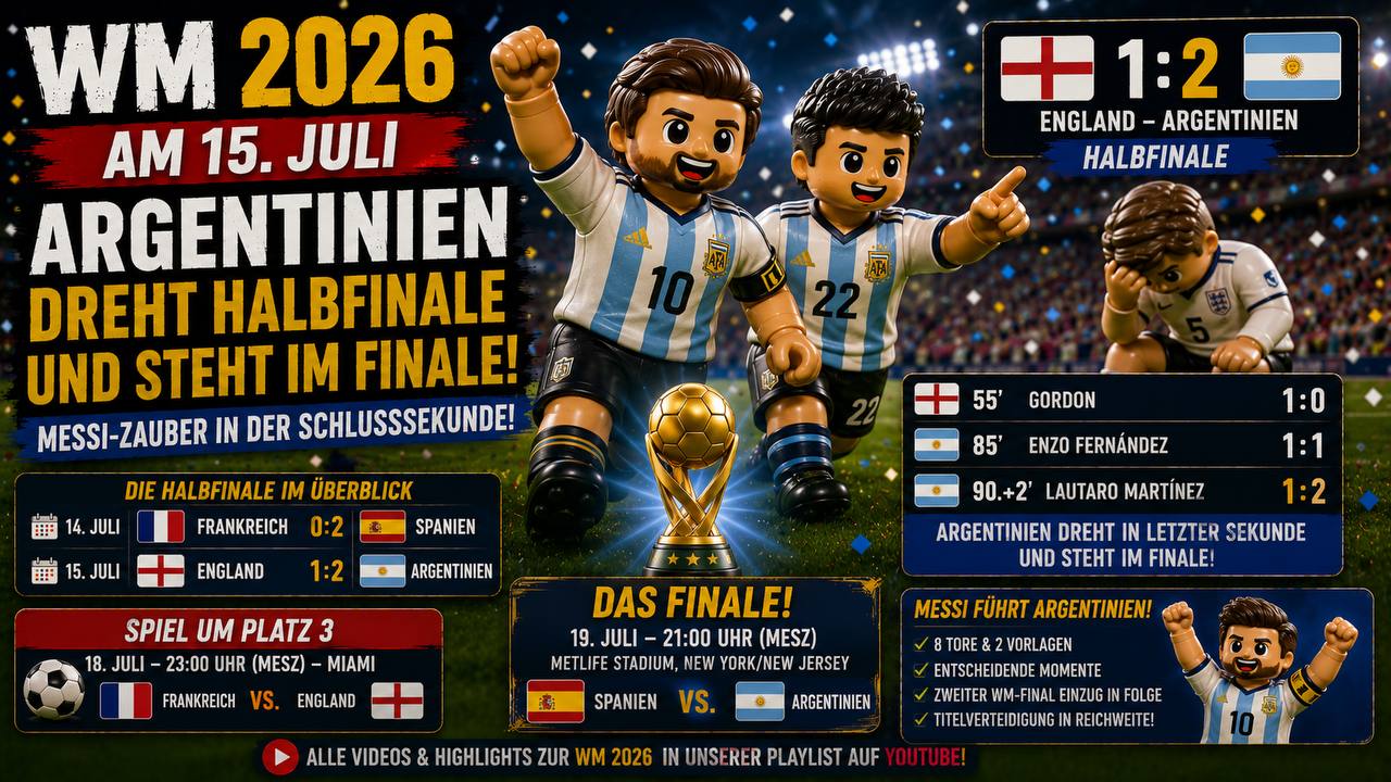 WM 2026 Halbfinale Argentinien gegen England