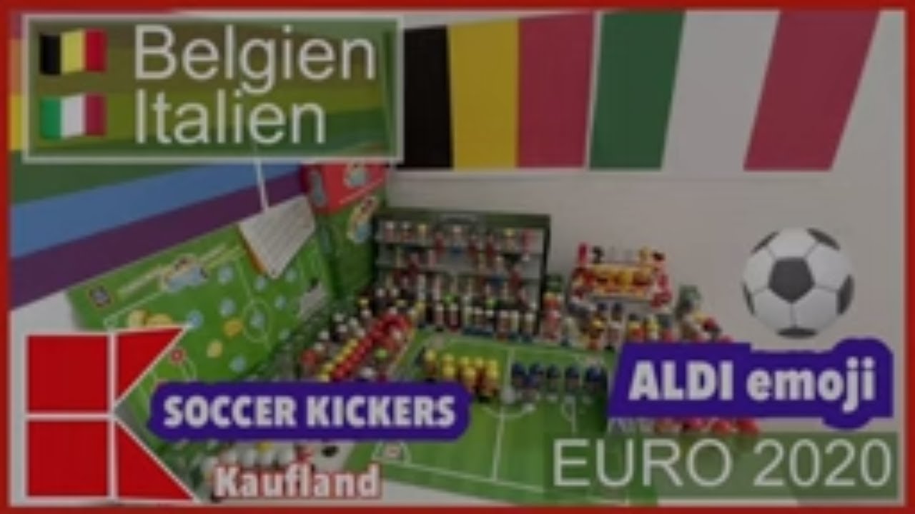 Viertelfinale Belgien Italien gespielt mit den Kaufland Soccer Kickers und den ALDI Emojis