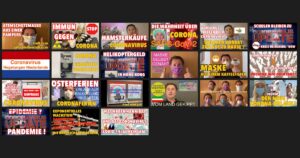 Corona 2020 – Collage aller YouTube-Thumbnails unserer Videosammlung