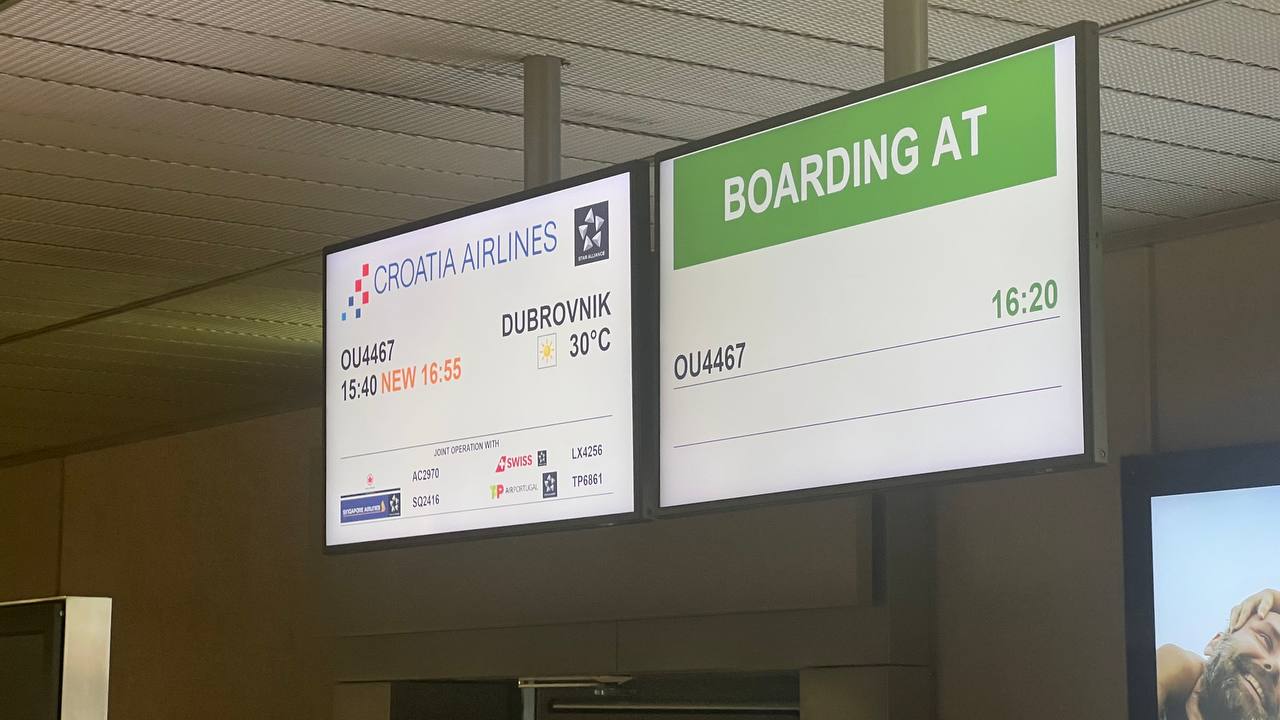 Verspätetes Boarding am 15. Tag – Abflug mit Croatia Airlines nach Dubrovnik
