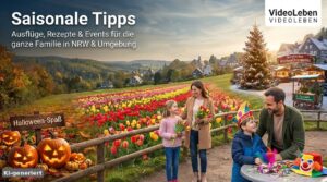 KI-generiertes Beitragsbild: Halloween Spezial Familie Eller im Tulpenfeld