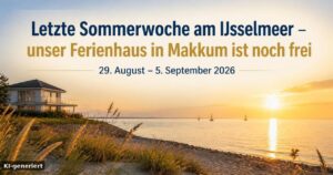 Letzte Sommerwoche am IJsselmeer – Ferienhaus Schakelvilla Makkum
