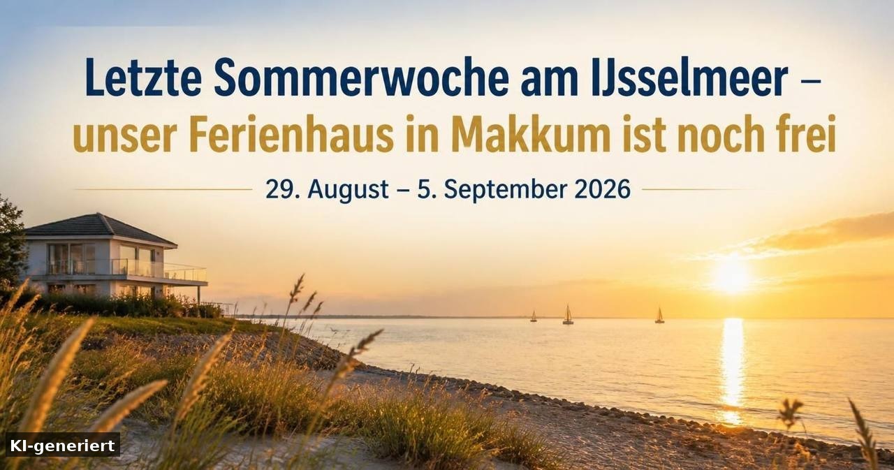Letzte Sommerwoche am IJsselmeer – Ferienhaus Schakelvilla Makkum