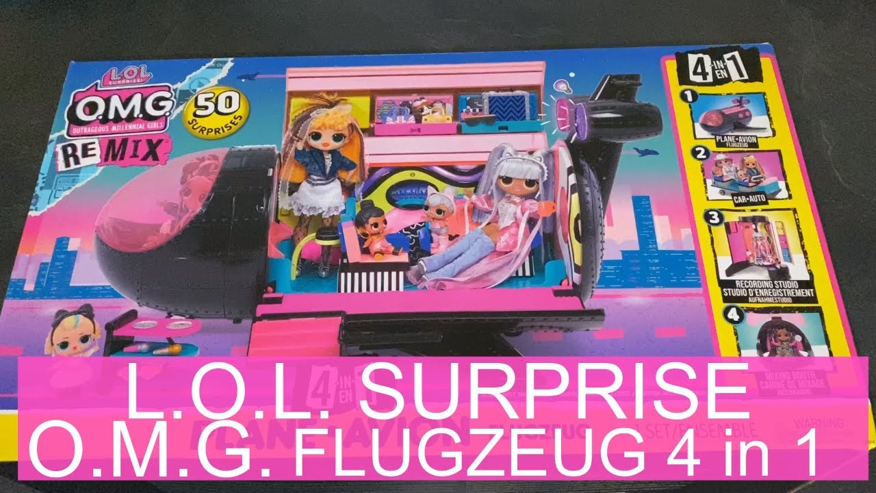 🤖 LOL Surprise OMG Remix 4-in-1 Airplane – Unboxing mit 50 Überraschungen
