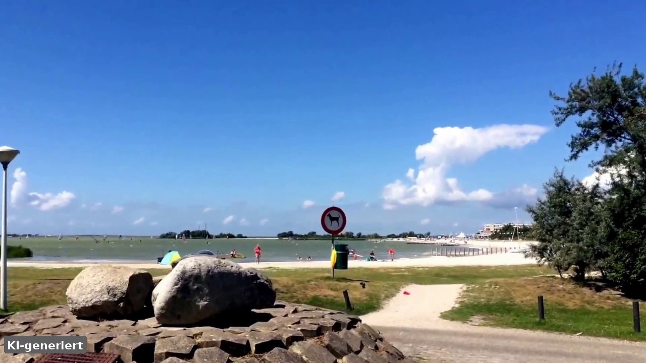 Makkum Beach am IJsselmeer in Friesland