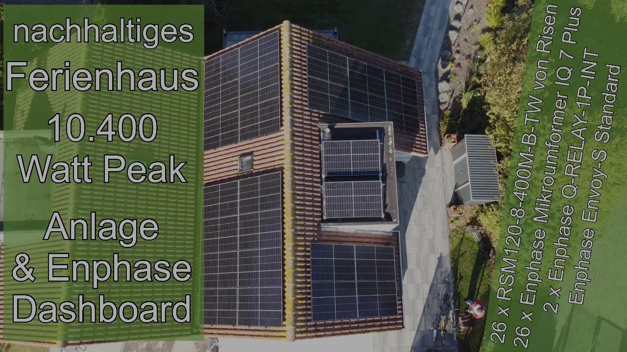 PV-Anlage auf dem Dach der Schakelvilla in Makkum – 10.400 Watt Peak mit Risen Modulen und Enphase Wechselrichter