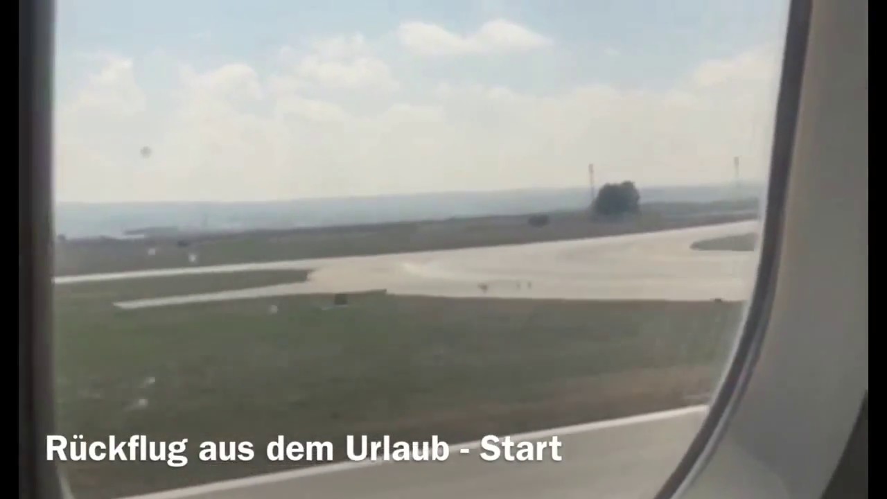 Rückflug aus dem Urlaub – Start der Maschine
