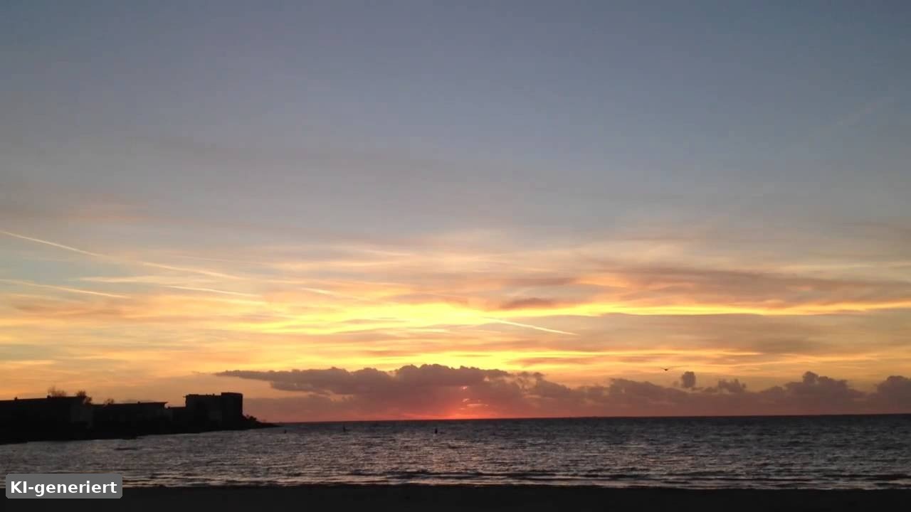 Sonnenuntergang in Makkum am IJsselmeer