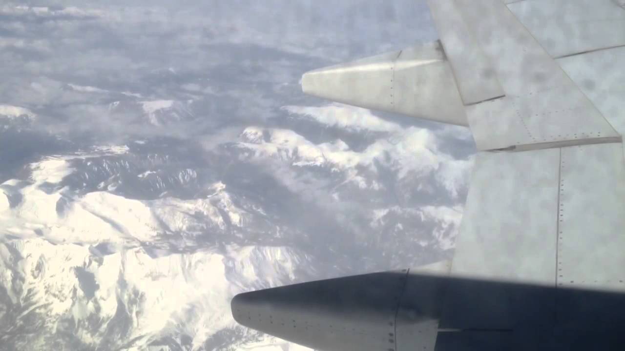 Überflug der französischen Alpen mit Tunisair