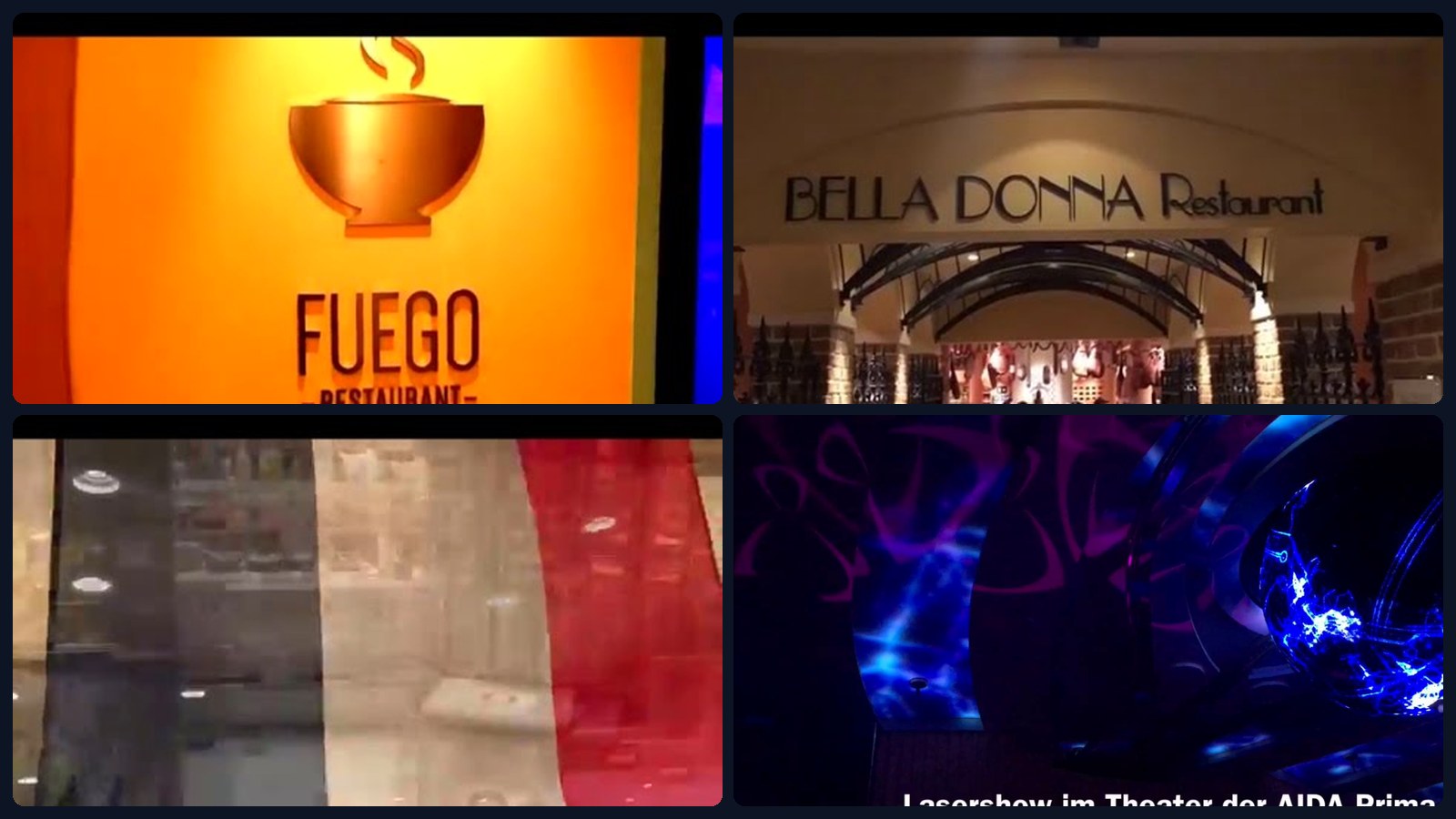 Restaurants und Abendprogramm auf der AIDA prima