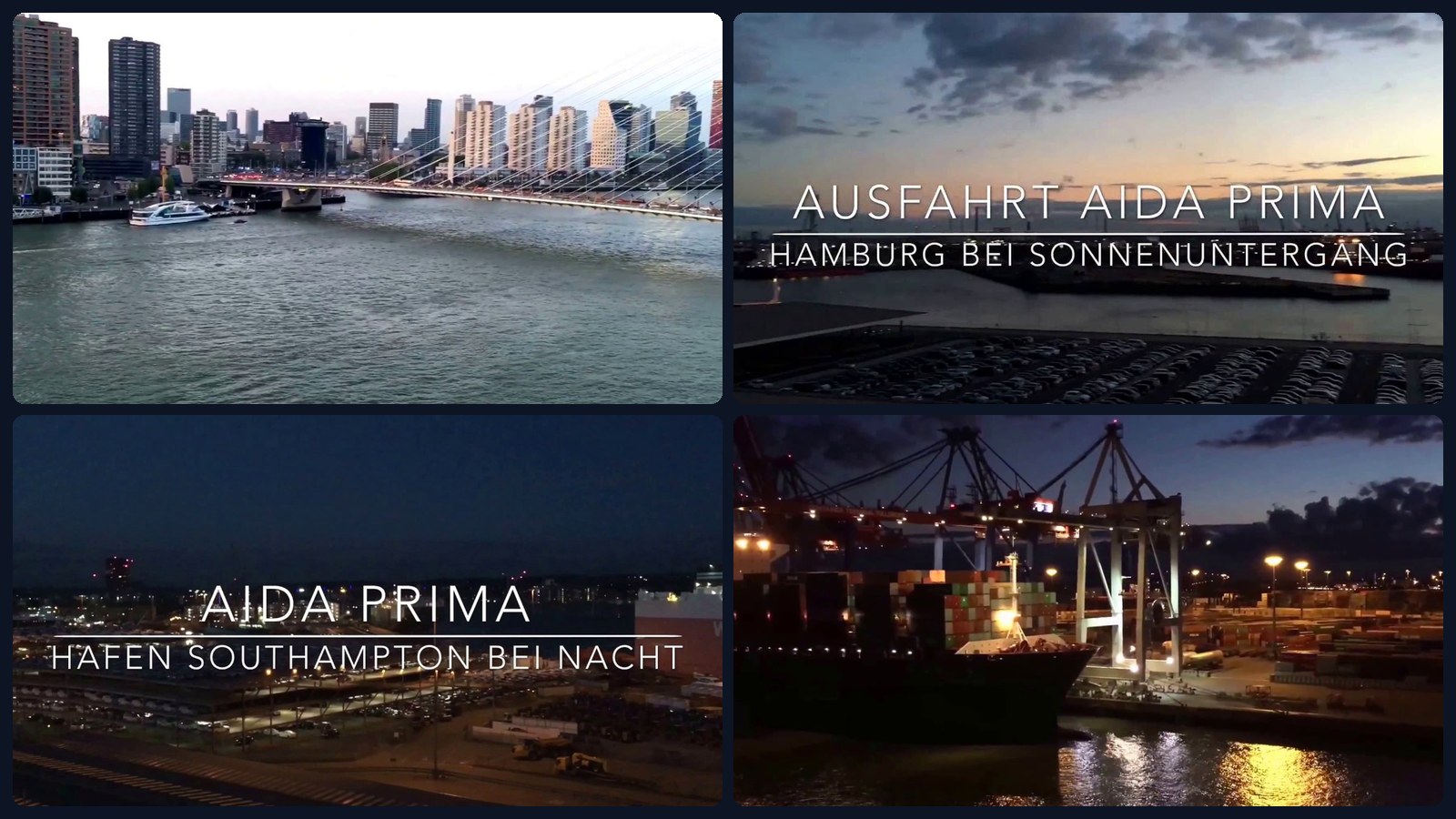 Auslaufen und Hafenkino mit der AIDA prima