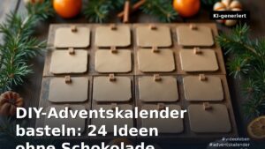 DIY-Adventskalender basteln – Beitragsbild mit Titel (KI-generierte Darstellung)