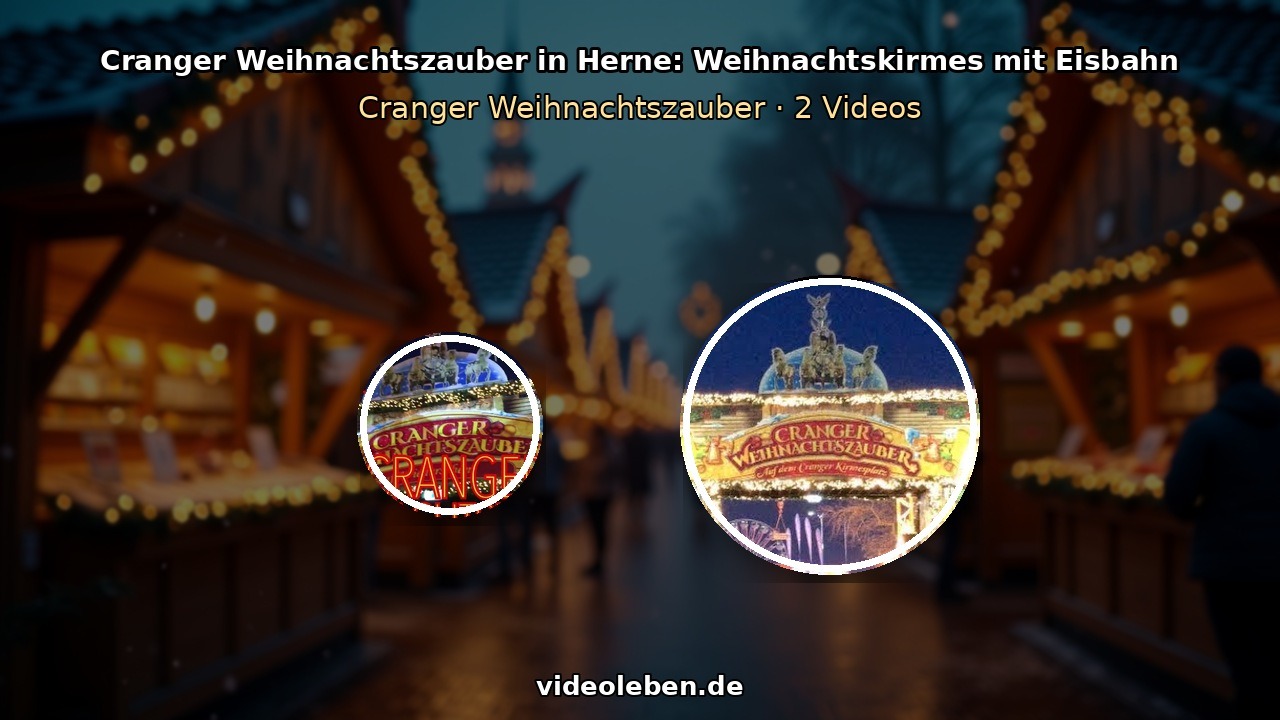 Cranger Weihnachtszauber in Herne mit beleuchteten Buden und Fahrgeschäften auf dem Kirmesplatz