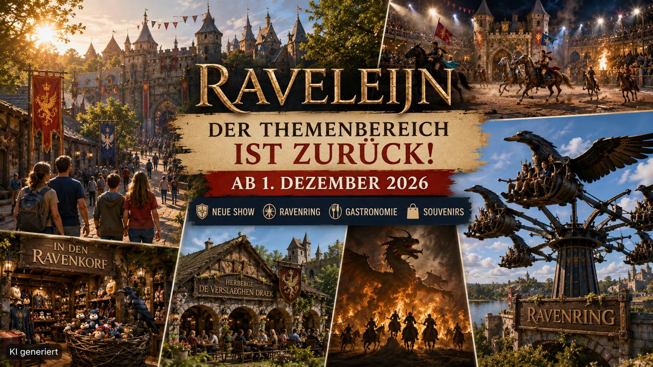 Efteling Raveleijn: KI-generierte Darstellung zur Wiedereröffnung des Themenbereichs am 1. Dezember 2026