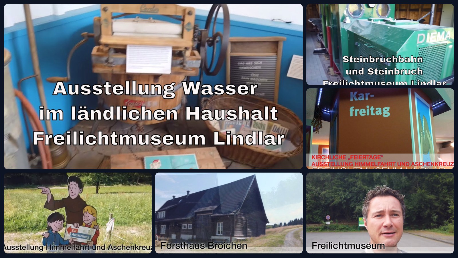 LVR-Freilichtmuseum Lindlar – Collage unserer Videos aus Höfen, Steinbruchbahn und Ausstellungen
