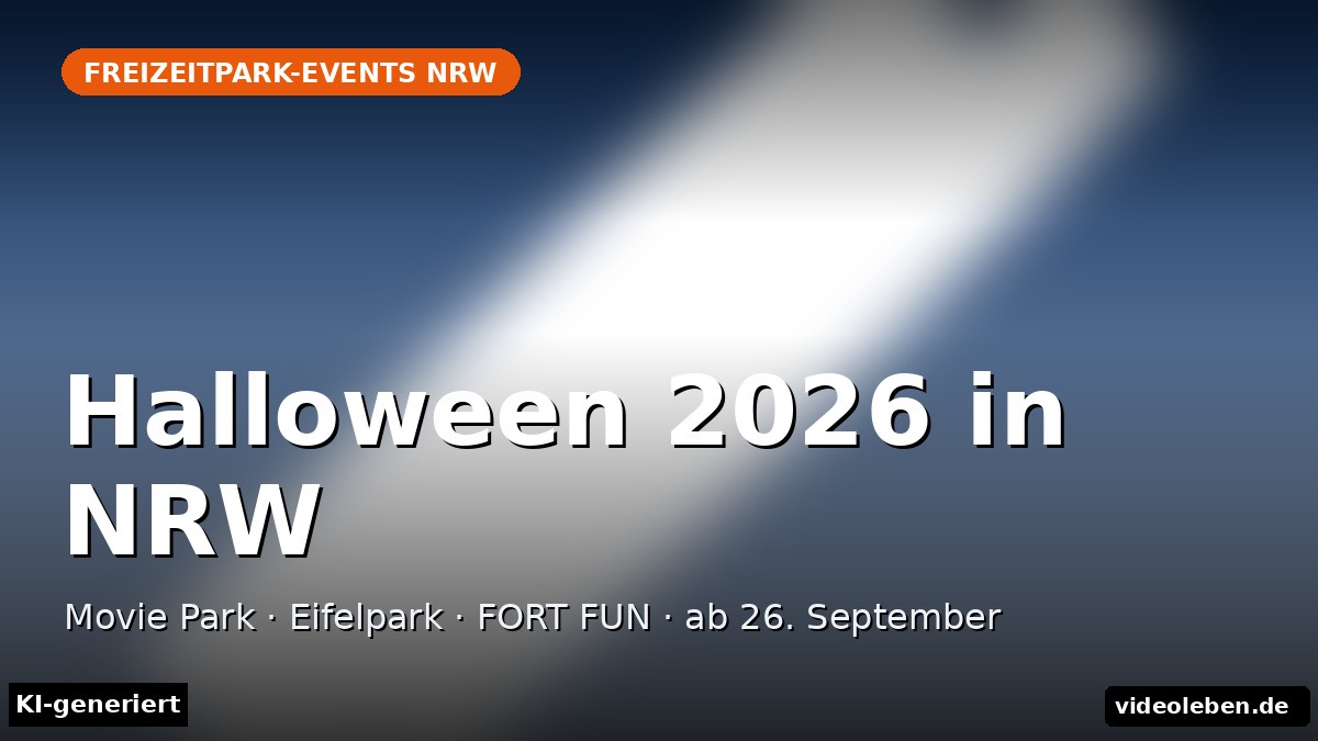 Text-Cover: Halloween 2026 in NRW – Movie Park, Eifelpark und FORT FUN im Vergleich (KI-generiert)