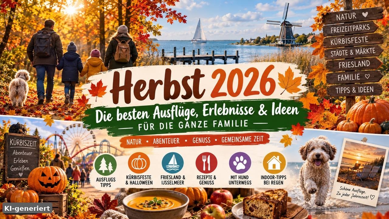 KI-generiertes Beitragsbild: Herbst 2026 – Ausflüge, Erlebnisse und Ideen für die Familie