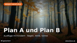 Herbst-Ausflüge mit Kindern in NRW: Plan A und Plan B – Cover mit herbstlichem Waldweg