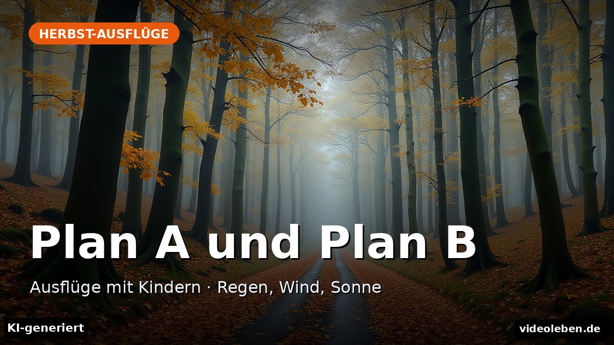 Herbst-Ausflüge mit Kindern in NRW: Plan A und Plan B – Cover mit herbstlichem Waldweg
