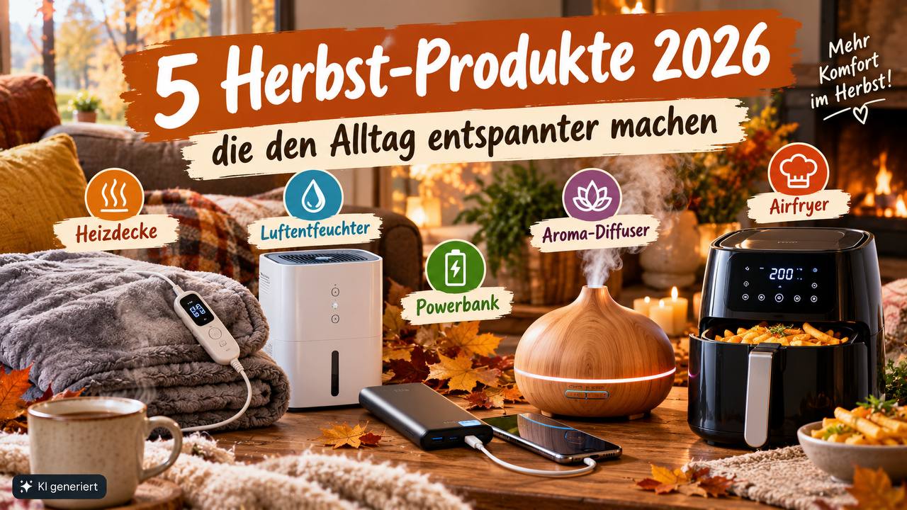 Produkt-Scout Herbst 2026 – Diese 5 Produkte machen den Alltag entspannter (KI-generiert)