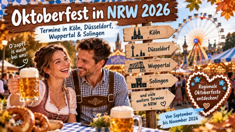 Oktoberfest in NRW 2026: Termine in Köln, Düsseldorf, Wuppertal & Solingen